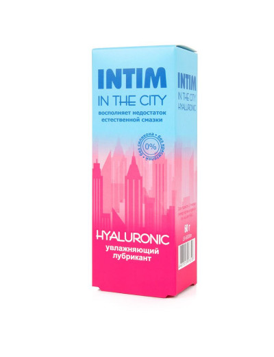 Увлажняющий лубрикант на водной основе Intim in the city Hyaluronic - 60 гр.