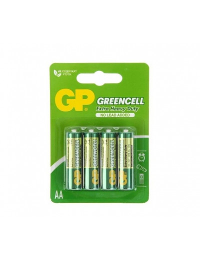 Батарейки солевые GP GreenCell AA/R6G - 4 шт.