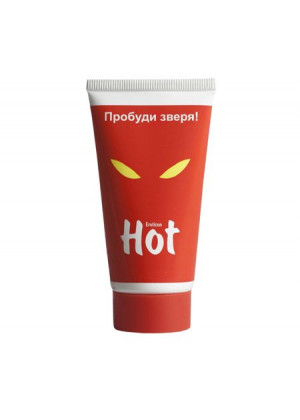 Возбуждающая гель-смазка HOT с женьшенем - 50 мл.