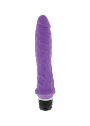 Фиолетовый вибратор-реалистик PURRFECT SILICONE CLASSIC 8.5INCH - 21,5 см.