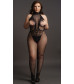 Кэтсьюит с доступом High Neck Fishnet And Lace Bodystocking