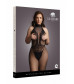 Кэтсьюит с доступом High Neck Fishnet And Lace Bodystocking