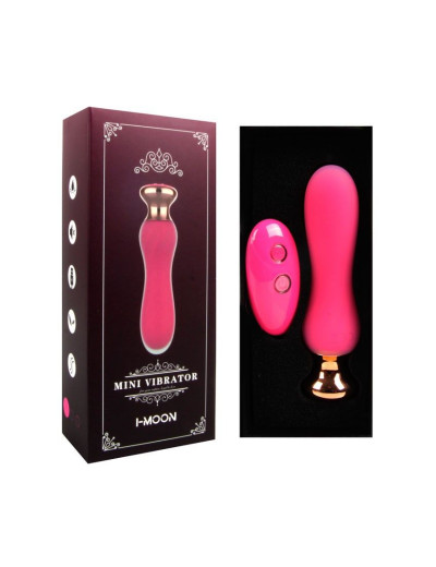 Розовый мини-вибратор Mini Vibrator с пультом ДУ - 12,5 см.