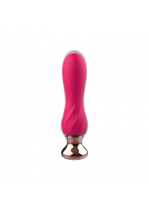 Розовый мини-вибратор Mini Vibrator с пультом ДУ - 12,5 см.