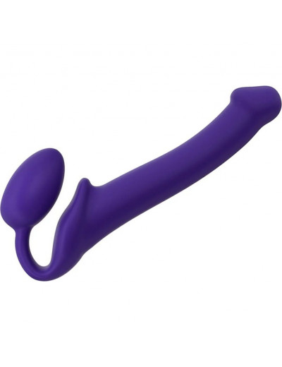 Фиолетовый безремневой страпон Silicone Bendable Strap-On - size M