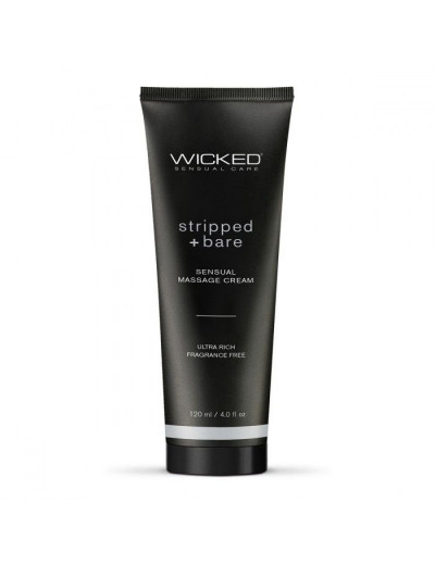 Массажный легкий крем WICKED Stripped plus Bare - 120 мл.