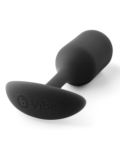 Чёрная пробка для ношения B-vibe Snug Plug 2 - 11,4 см.