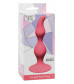 Розовая анальная пробка Curved Anal Plug Pink - 12,5 см.