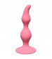 Розовая анальная пробка Curved Anal Plug Pink - 12,5 см.