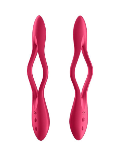 Красный многофункциональный вибратор для пар Satisfyer Elastic Joy