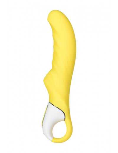 Жёлтый вибратор Satisfyer Yummy Sunshine - 22,5 см.