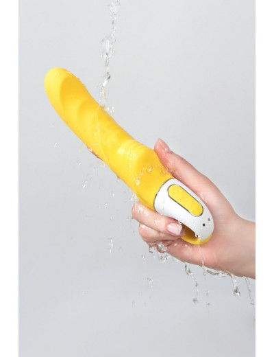 Жёлтый вибратор Satisfyer Yummy Sunshine - 22,5 см.