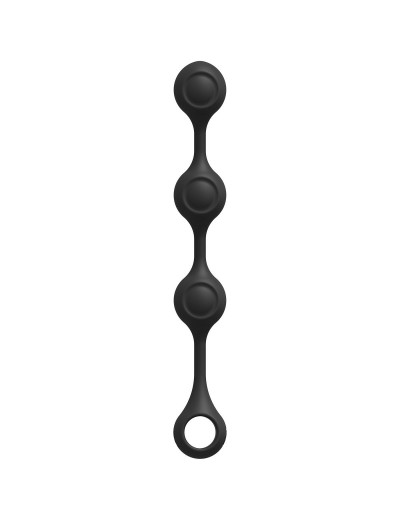 Черные утяжеленные анальные шарики Anal Essentials Weighted Silicone Anal Balls - 34,3 см.