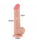 Телесный фаллоимитатор 8 Sliding Skin Dual Layer Dong - 20,8 см.