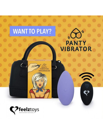 Фиолетовый вибромассажер в трусики с пультом ДУ Panty Vibe Remote Controlled Vibrator