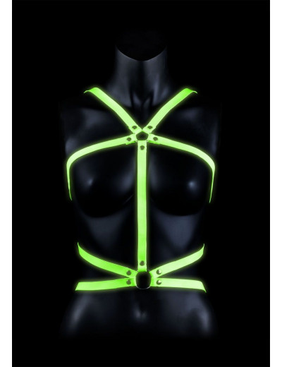 Портупея Body Harness с неоновым эффектом - размер L-XL