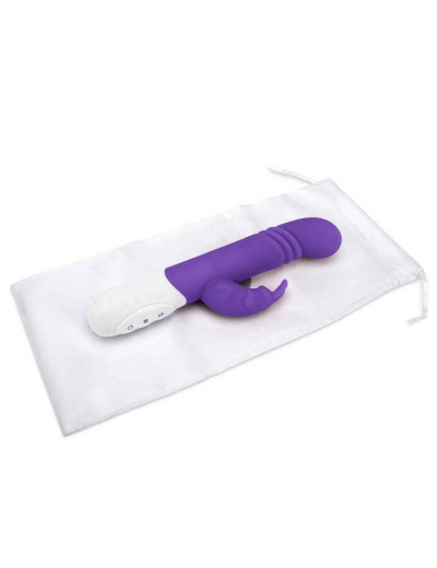 Фиолетовый массажер для G-точки Slim Shaft thrusting G-spot Rabbit - 23 см.