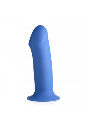 Синий гибкий фаллоимтатор Thick Phallic Dildo - 17,5 см.