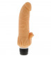 Телесный вибратор с лепестками в основании PURRFECT SILICONE CLASSIC 7INCH FLESH - 18 см.