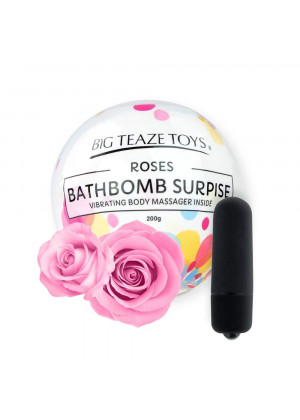 Бомбочка для ванны Bath Bomb Surprise Rose + вибропуля