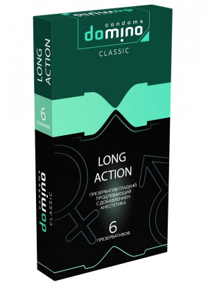 Презервативы с пролонгирующим эффектом DOMINO Classic Long action - 6 шт.