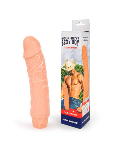 Вибратор Realistic Cock Vibe телесного цвета - 17,5 см.