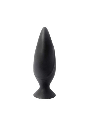 Черная большая анальная пробка Mojo Spades Large Butt Plug - 12 см.