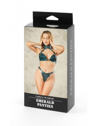 Изумрудные трусики с кольцом для насадок Emerald Panties