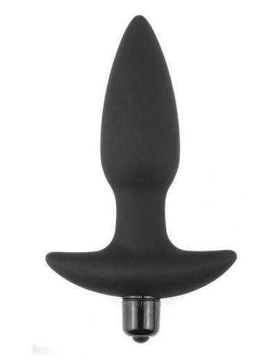 Черная анальная вибропробка Anal Indulgence Collection Fantasy Plug - 14,5 см.