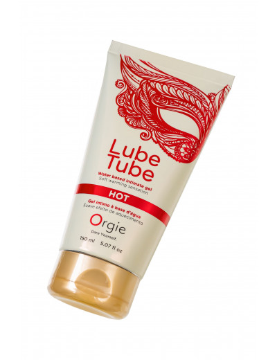 Интимный гель на водной основе Lube Tube Hot с разогревающим эффектом - 150 мл.