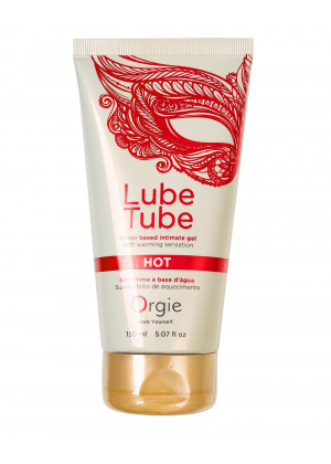 Интимный гель на водной основе Lube Tube Hot с разогревающим эффектом - 150 мл.