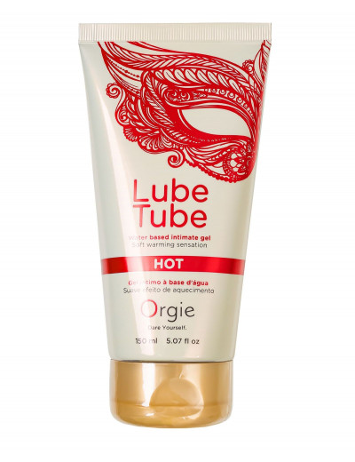 Интимный гель на водной основе Lube Tube Hot с разогревающим эффектом - 150 мл.