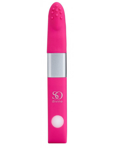 Ярко-розовый вибростимулятор Get Lucky USB Vibrator - 12 см.