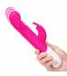 Розовый массажер для G-точки Slim Shaft thrusting G-spot Rabbit - 23 см.