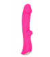 Ярко-розовый вибромассажер 5  Silicone Wild Passion - 19,1 см.