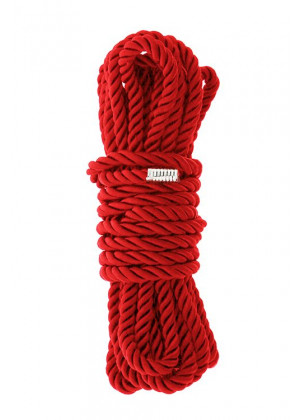 Красная веревка для шибари DELUXE BONDAGE ROPE - 5 м.