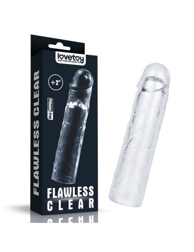 Прозрачная насадка-удлинитель Flawless Clear Penis Sleeve Add 2 - 19 см.