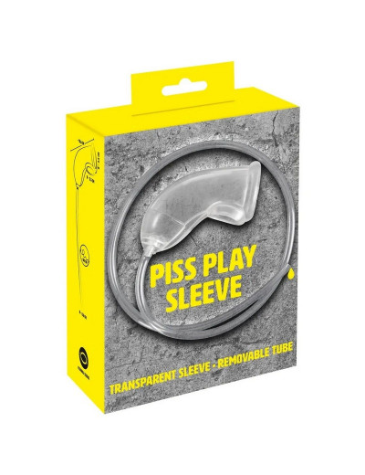 Прозрачная насадка на пенис Piss Play Sleeve для игр с мочеиспусканием