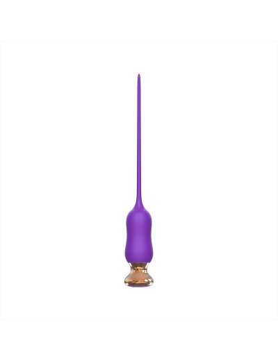 Фиолетовый тонкий стимулятор Nipple Vibrator - 23 см.