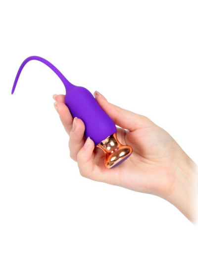 Фиолетовый тонкий стимулятор Nipple Vibrator - 23 см.