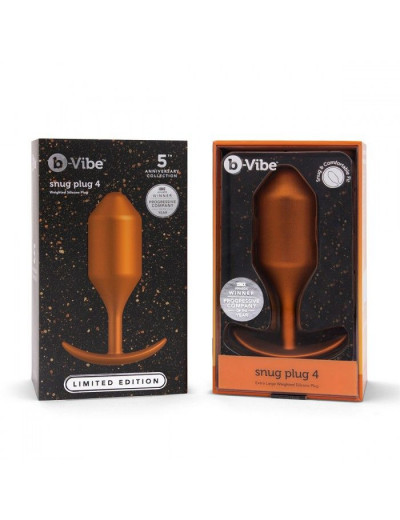 Пробка для ношения цветы бронзы B-vibe Snug Plug 4 - 14 см.