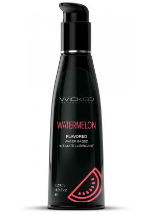 Лубрикант с ароматом арбуза Wicked Aqua Watermelon - 120 мл.