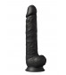 Черный фаллоимитатор-гигант XXL Dildo - 38 см.