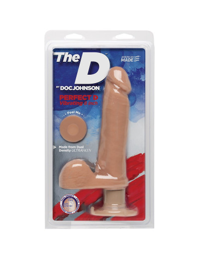 Телесный вибратор-реалистик The D Perfect D Vibrating 8  - 23 см.