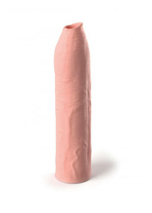 Телесная насадка-удлинитель Uncut Silicone Penis Enhancer - 17,8 см.