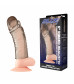 Дымчатая насадка-удлинитель Ribbed Realistic Penis Enhancing Sleeve Extension - 15,2 см.