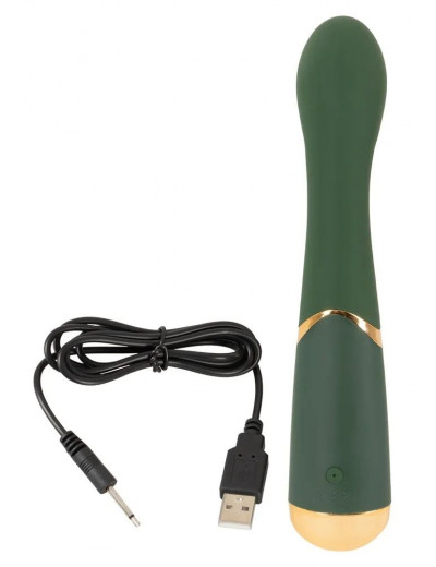 Зеленый стимулятор точки G Luxurious G-Spot Massager - 19,5 см.