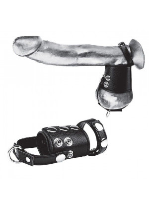 Кольцо на член и мошонку Cock Ring With 2  Ball Stretcher And Optional Weight Ring